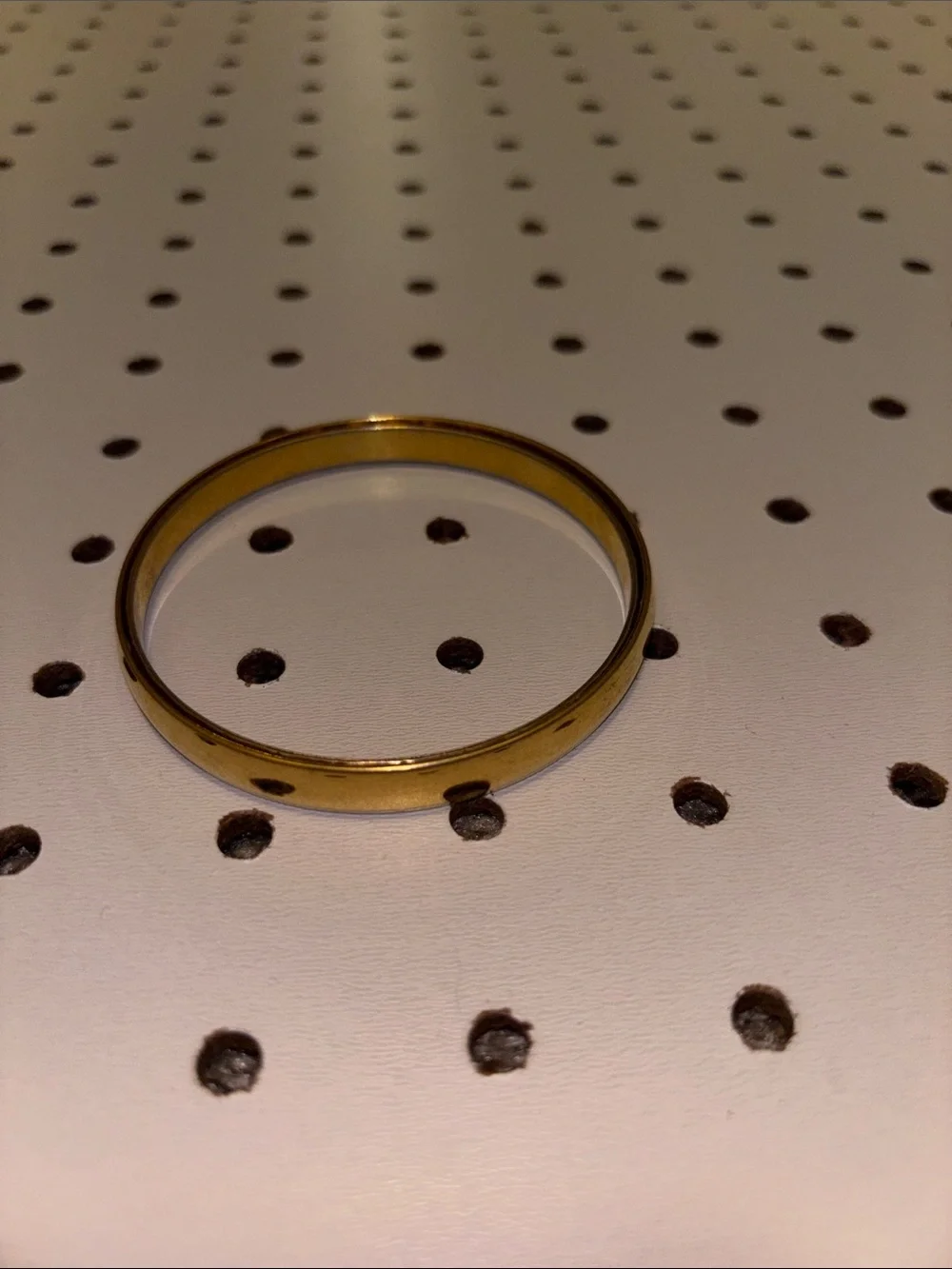 Classic Gold-Tone Thin Round Bangle Bracelet for Women(Pre-Owned)